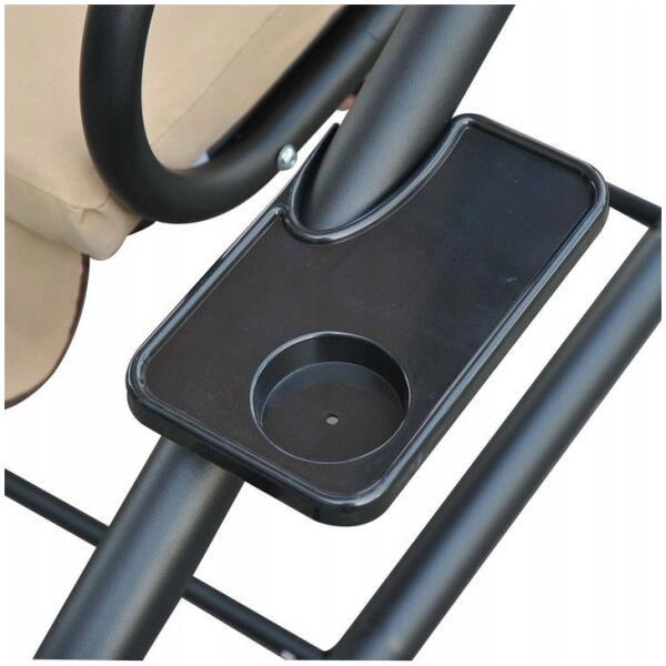 Sammenleggbar hagehuske 2i1 med puter Beige - Bilde 6