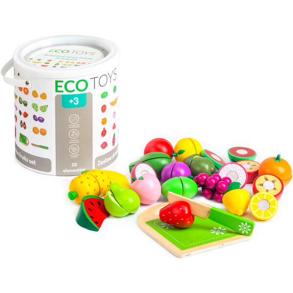 Frukt for skjæring i tre 20 stk ECOTOYS