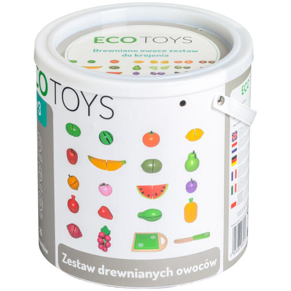 Frukt for skjæring i tre 20 stk ECOTOYS - Bilde 6