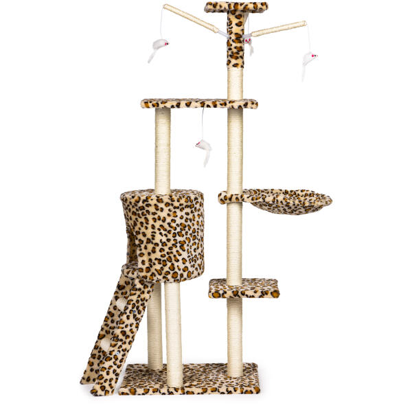 Klatretre katt hus liggeplass 138 cm XL Leopard - Bilde 2