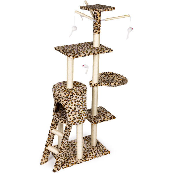 Klatretre katt hus liggeplass 138 cm XL Leopard - Bilde 3