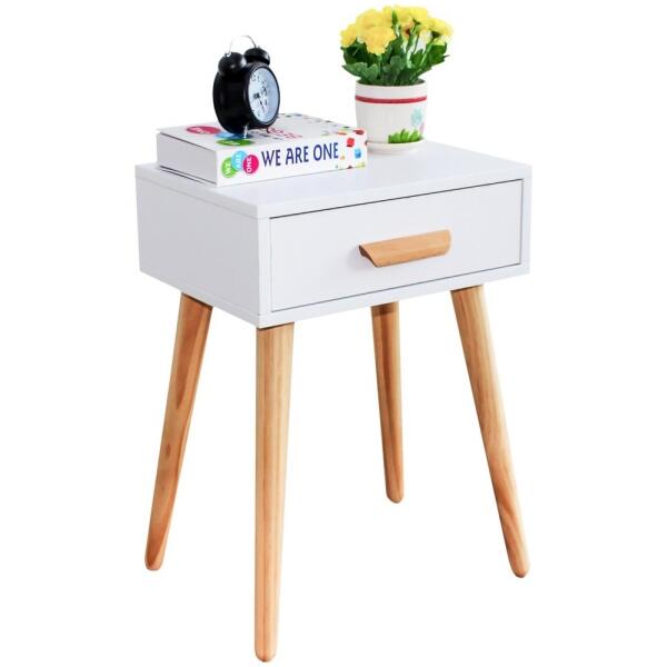 Moderne nattbord kaffebord Hvit - Bilde 2
