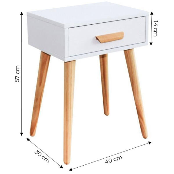 Moderne nattbord kaffebord Hvit - Bilde 5