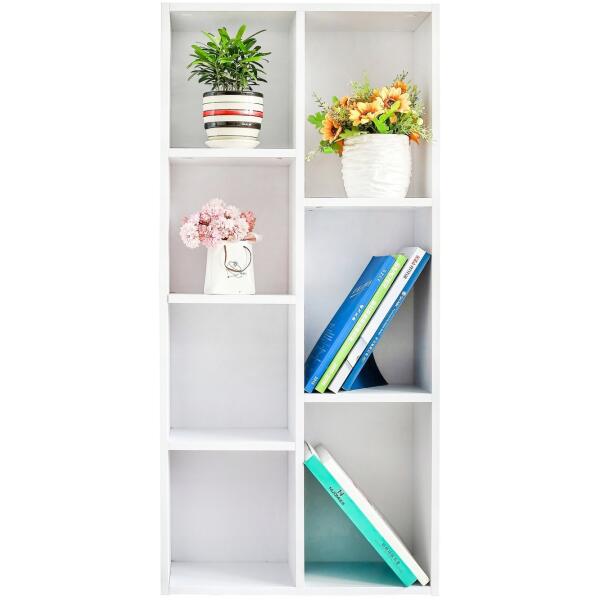 Kommode skap bokhylle til stuen ModernHome Hvit - Bilde 2