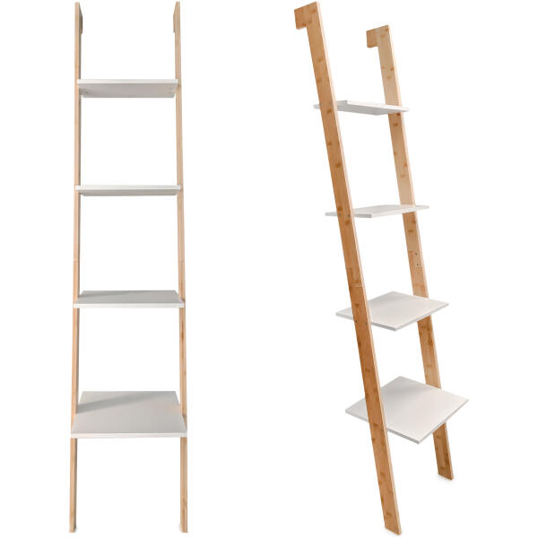 Moderne stigehylle 4 hyller stativ skap bambus