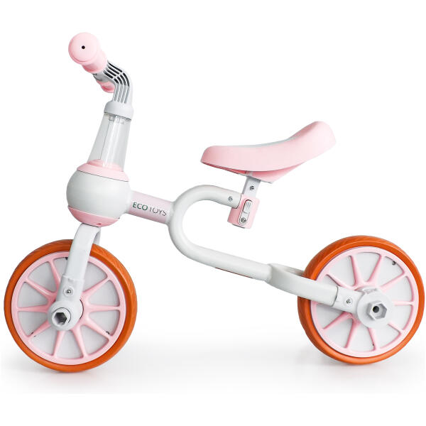 Løpesykkel 4i1 med støttehjul ECOTOYS Rosa - Bilde 7