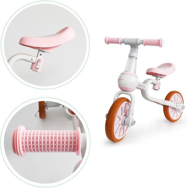 Løpesykkel 4i1 med støttehjul ECOTOYS Rosa - Bilde 9