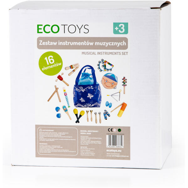 Musikksett 16 instrumenter for barn og veske ECOTOYS - Bilde 5
