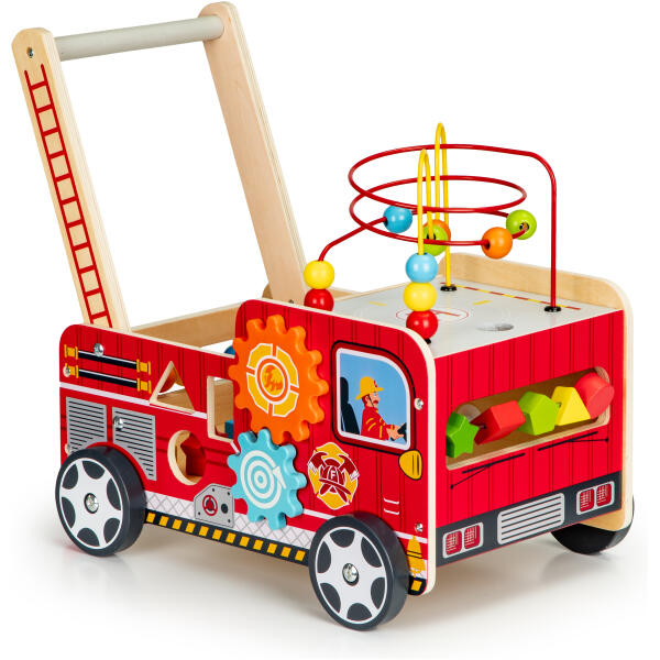 Treleksjonell treleker med klosser for barn – Brannvesen ECOTOYS