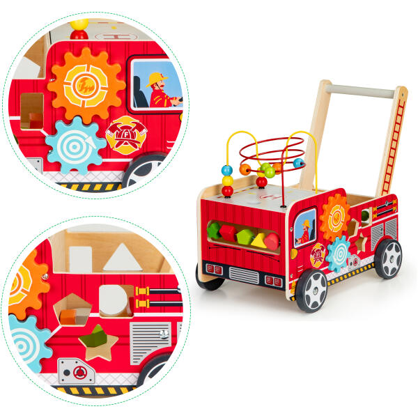 Treleksjonell treleker med klosser for barn – Brannvesen ECOTOYS - Bilde 8