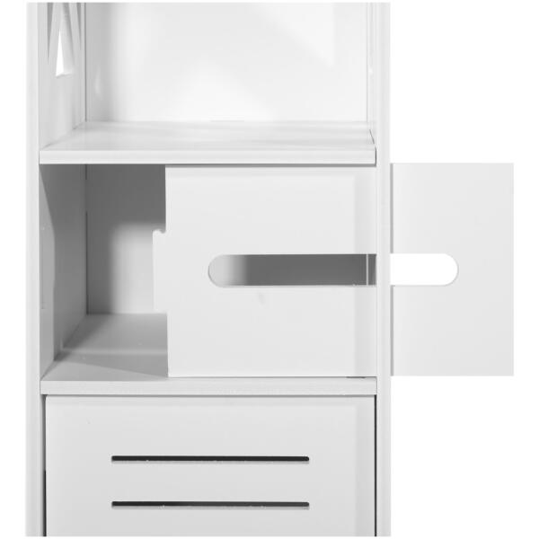 Baderomsskap søyle 80 cm Hvit - Bilde 2