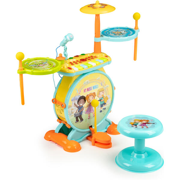 Perkusjon orgel 2i1 mikrofon karaoke mp3 LED - Bilde 3