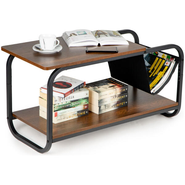 Moderne loft salongbord med hylle ModernHome