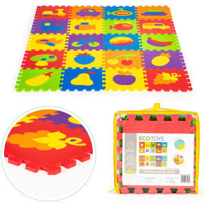 Skummat puslespill EVA utdanning 20 deler 148x119 cm ECOTOYS