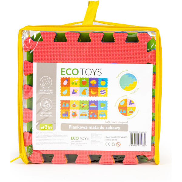 Skummat puslespill EVA utdanning 20 deler 148x119 cm ECOTOYS - Bilde 4