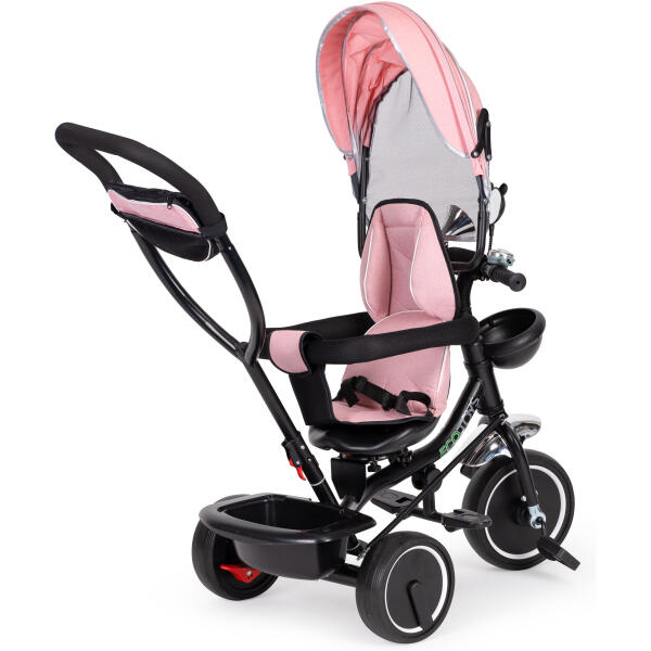 Trehjulssykkel med roterbart sete kalesje ECOTOYS Rosa - Bilde 4