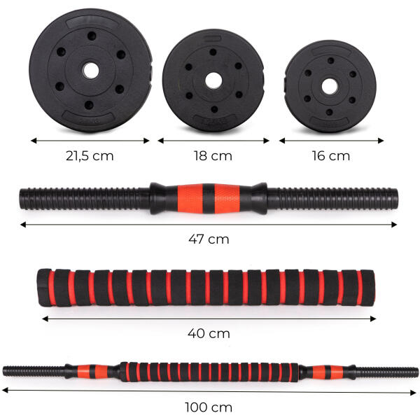 Justerbare manualer 2 x 15 kg vektstang 30 kg - Bilde 10