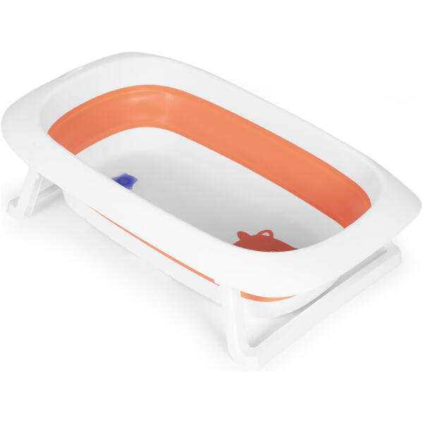 Sammenleggbar badekar for barn med avløp 81 cm ECOTOYS Oransje - Bilde 4