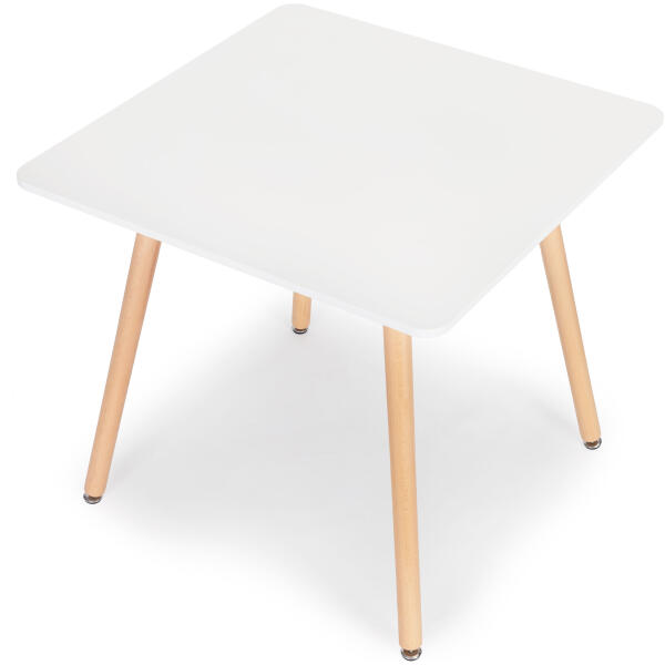 Moderne kvadratisk spisebord i tre 80x80 cm Brun - Bilde 3