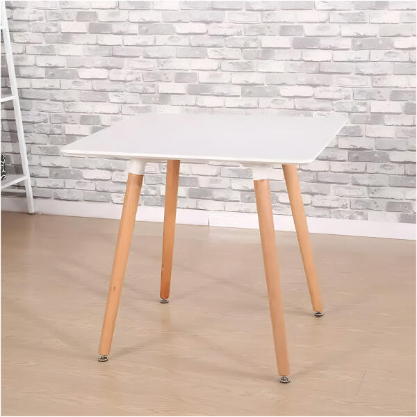 Moderne kvadratisk spisebord i tre 80x80 cm Brun - Bilde 6