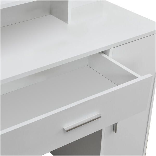 Moderne kosmetikkbord med speil ModernHome Hvit - Bilde 3