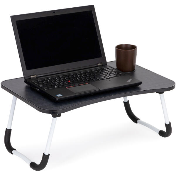 Laptopbord til seng 60x40 cm Svart - Bilde 6