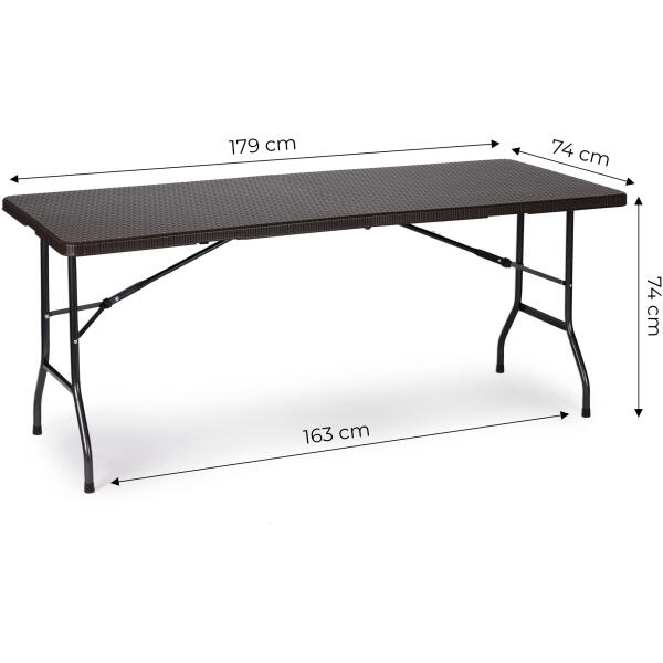 Sammenleggbart cateringbord bankettbord hagebord 180 cm rotting ModernHome - Bilde 10