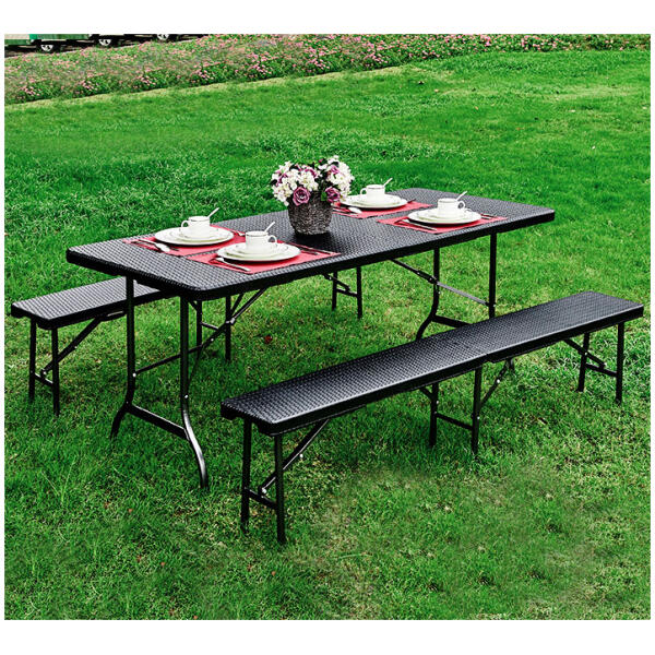 Sammenleggbart cateringbord bankettbord hagebord 180 cm rotting ModernHome - Bilde 7