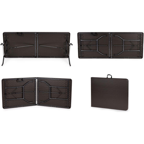 Sammenleggbart cateringbord bankettbord hagebord 180 cm rotting ModernHome - Bilde 8