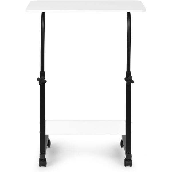 Laptopbord med hjul skrivebord ved siden av lenestol sofa ModernHome Hvit - Bilde 2
