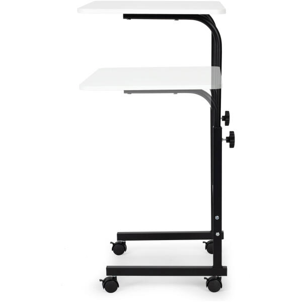 Laptopbord med hjul skrivebord ved siden av lenestol sofa ModernHome Hvit - Bilde 5