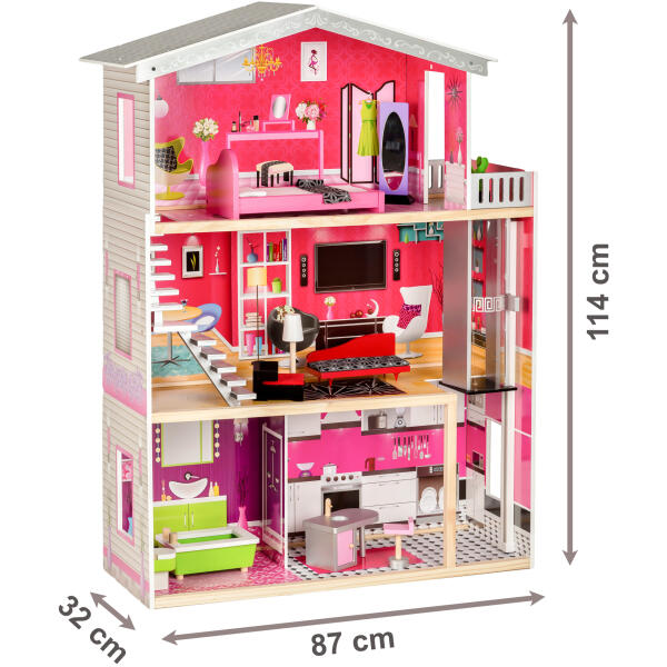 Stor tredukkehus med heis Malibu Residence ECOTOYS - Bilde 10