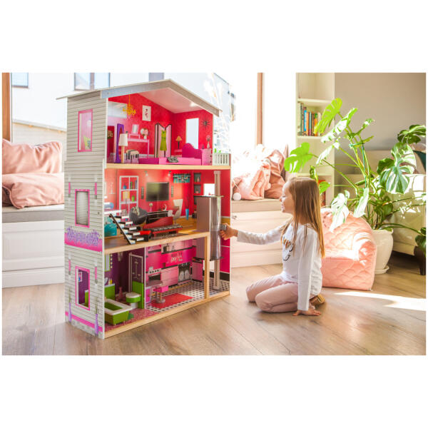 Stor tredukkehus med heis Malibu Residence ECOTOYS - Bilde 4