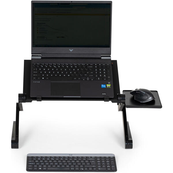 Sammenleggbar justerbare aluminiumsstativ for laptop med to plater - Bilde 2