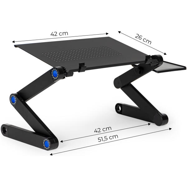 Sammenleggbar justerbare aluminiumsstativ for laptop med to plater - Bilde 8