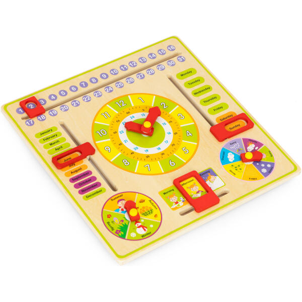 Trebord utdanning manipulativ kalender klokke ECOTOYS - Bilde 2