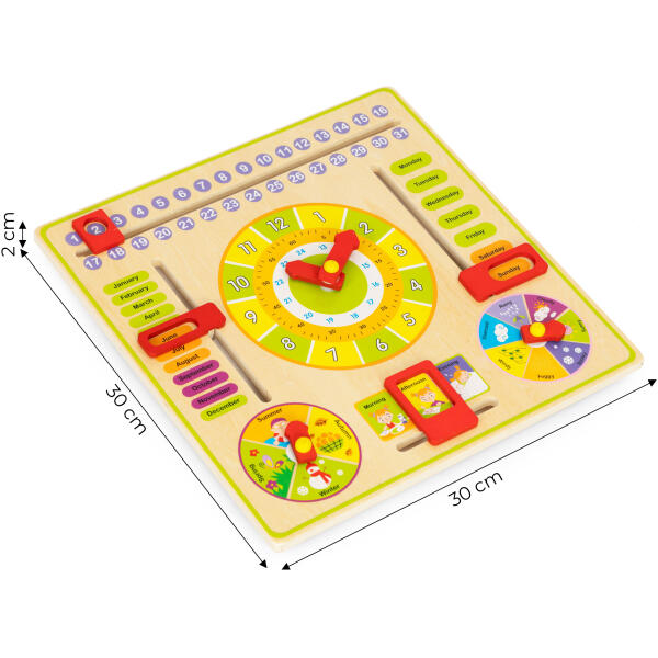 Trebord utdanning manipulativ kalender klokke ECOTOYS - Bilde 6