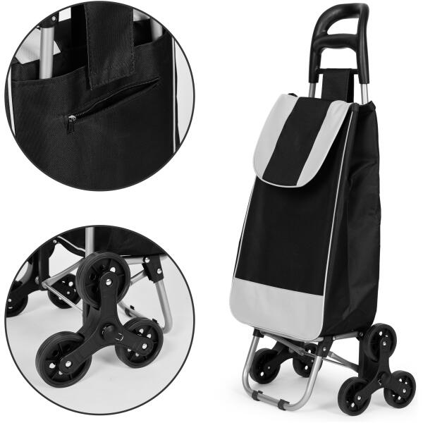 Handlekurv bag 25 liter 6 hjul metallramme ModernHome - Bilde 6