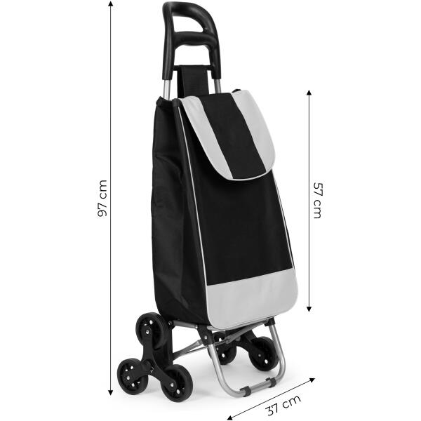 Handlekurv bag 25 liter 6 hjul metallramme ModernHome - Bilde 8