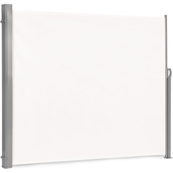 Sammenleggbar markise 300x160 cm side rullegardin skjerm for hage terrasse Beige - Bilde 3