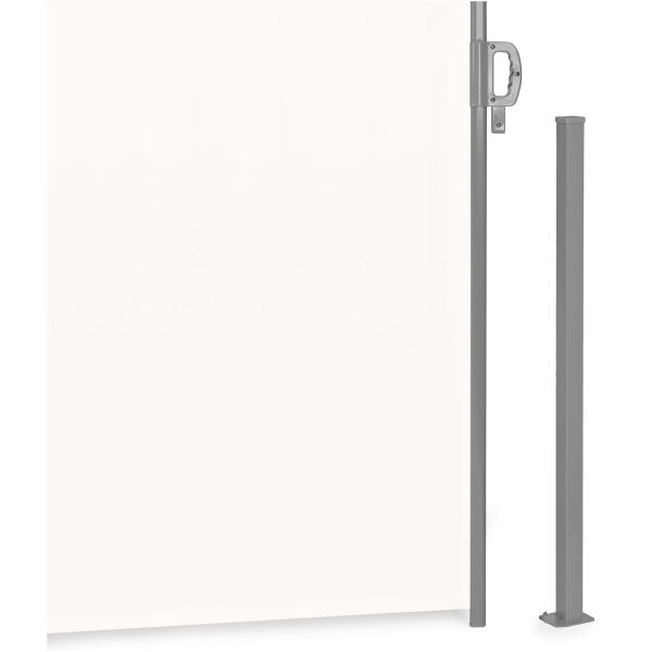 Sammenleggbar markise 300x160 cm side rullegardin skjerm for hage terrasse Beige - Bilde 4