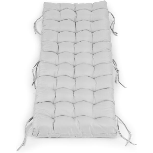 Pute til hage solsengstol 145 x 52 cm ModernHome Grå - Bilde 4