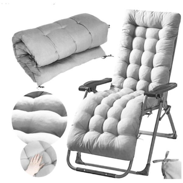 Pute til hage solsengstol 145 x 52 cm ModernHome Grå - Bilde 6