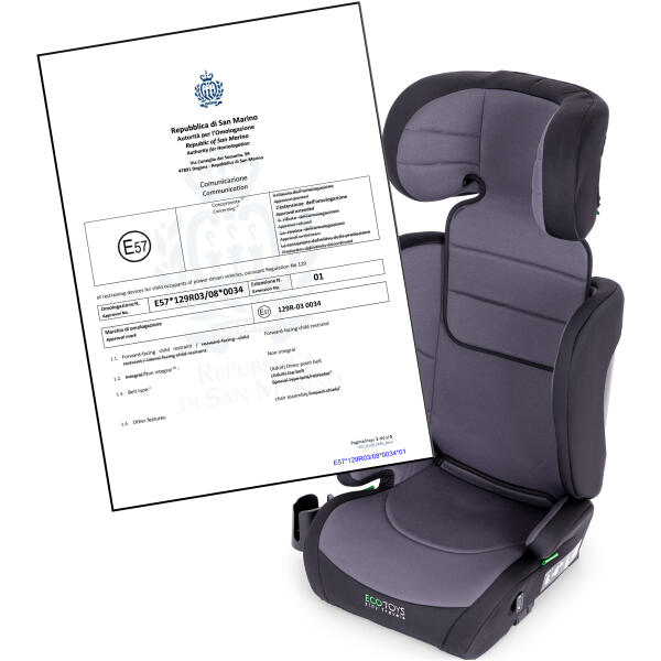 ISOFIX bilsete for barn fra 100 cm med plass til drikke ECOTOYS - Bilde 6