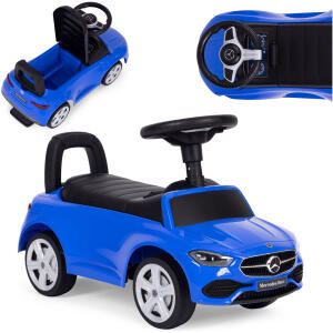 Gåbil bil Mercedes C CLASS interaktivt ratt lyder Blå