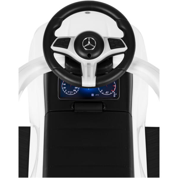 Kjørbart lekebil Mercedes C-Class interaktivt ratt lydeffekter Hvit - Bilde 8