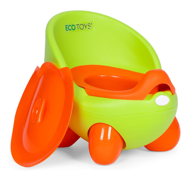 Barnetoalett med uttakbar innsats sklisikre ben ECOTOYS Grønn - Bilde 4