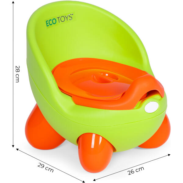 Barnetoalett med uttakbar innsats sklisikre ben ECOTOYS Grønn - Bilde 8