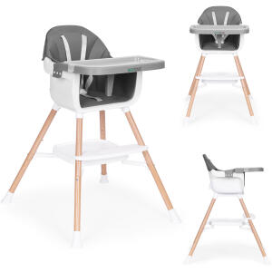 Spisestol 2-i-1 ECOTOYS Grå