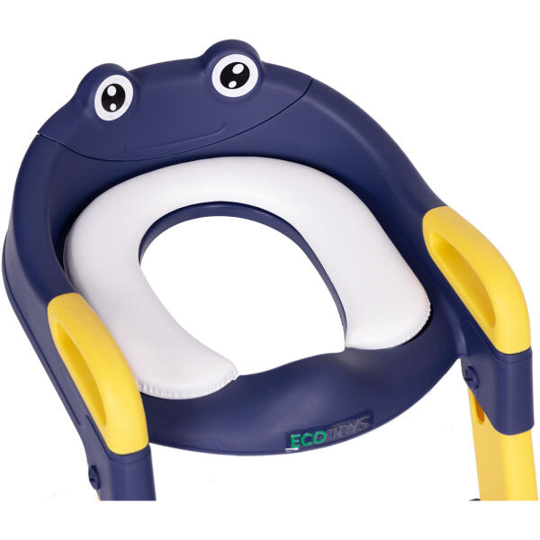 Barnetoalettsete med trapp og stige ECOTOYS Blå - Bilde 6